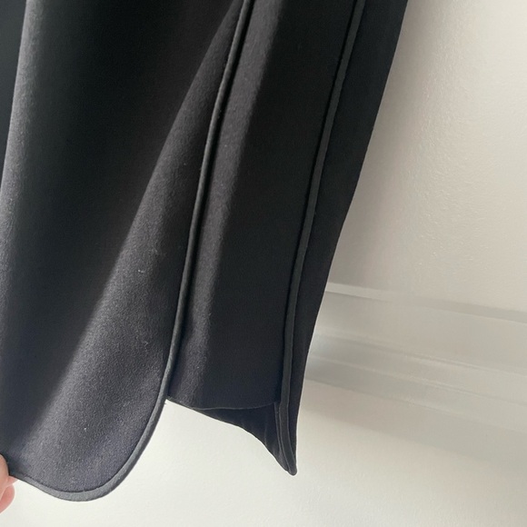 Club Monaco Size 4 Black Elasticized Waist Piping Detailed Dress Pants - Picture 3 of 7